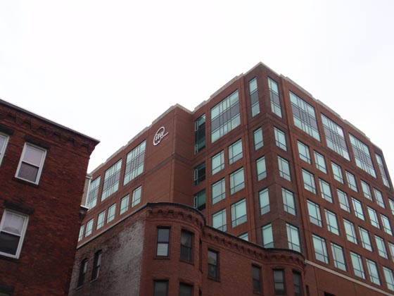 Cambridge MA, Halo-lit Channel Letters, Crane install