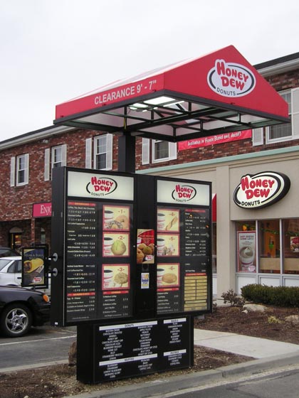 Plainville, MA, Menu Board Sign, Plainville MA Awning