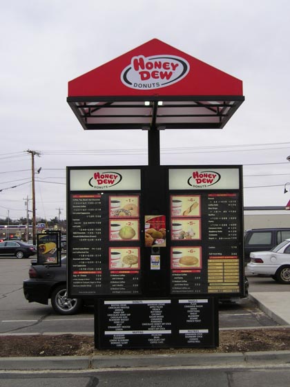 Plainville, MA, Menu Board Sign, Plainville MA Awning