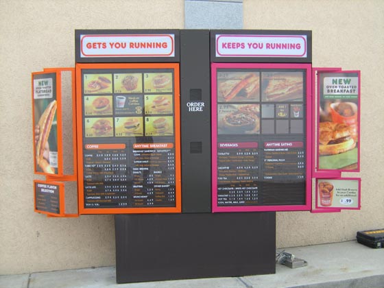 Drive Up Menu Signs, Drive thru Menu Sign, Menu Display MA